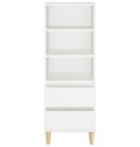 VidaXL Hoge kast 40x36x110 cm bewerkt hout wit