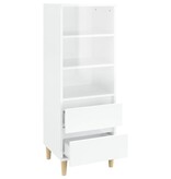VidaXL Hoge kast 40x36x110 cm bewerkt hout wit