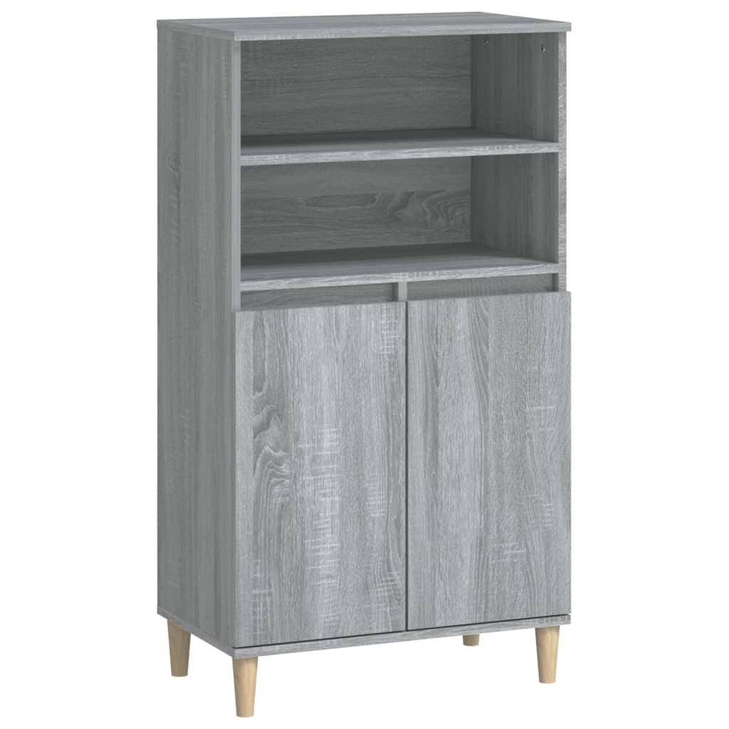 VidaXL Hoge kast 60x36x110 cm bewerkt hout grijs sonoma eikenkleurig