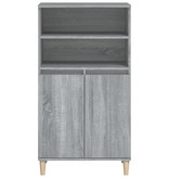 VidaXL Hoge kast 60x36x110 cm bewerkt hout grijs sonoma eikenkleurig