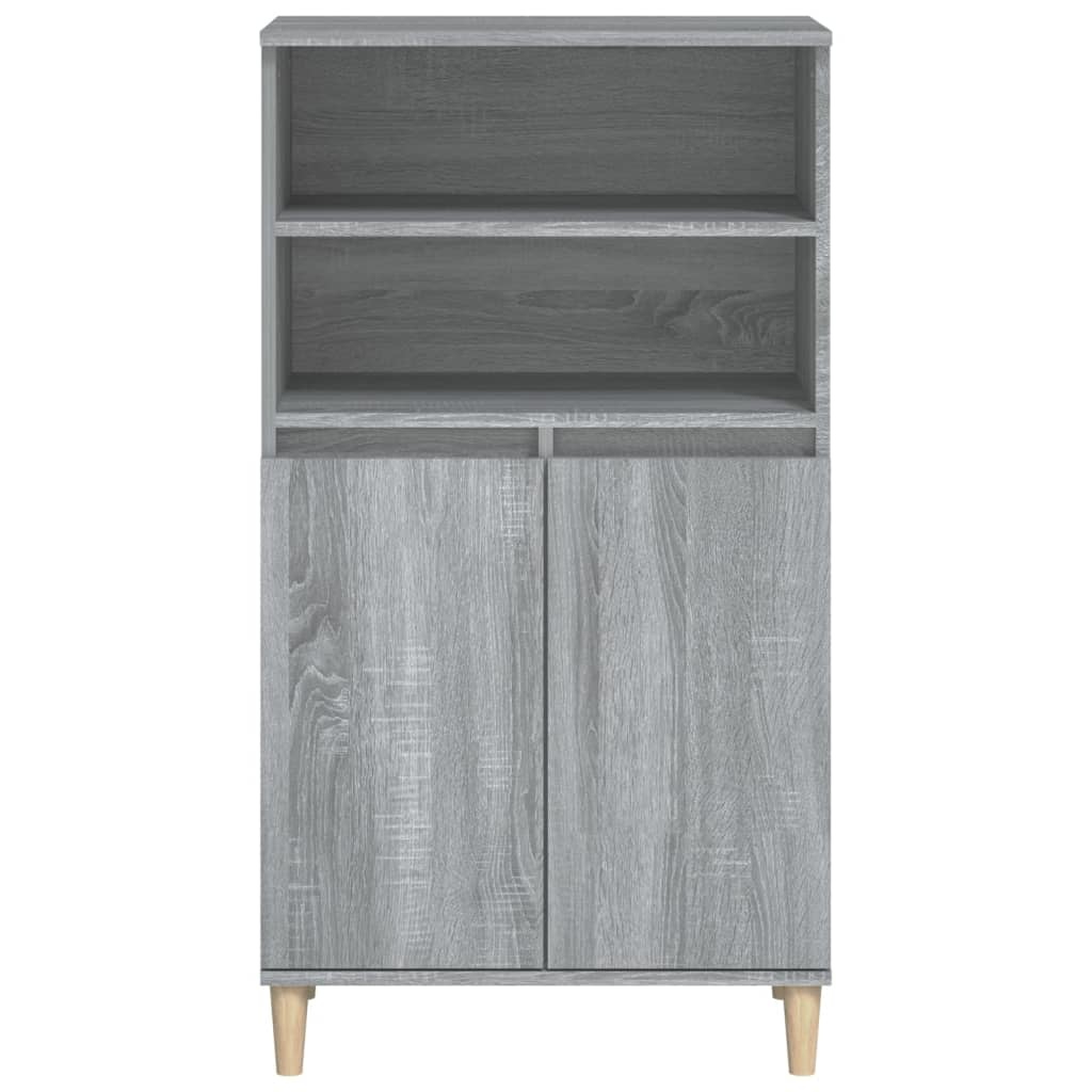 VidaXL Hoge kast 60x36x110 cm bewerkt hout grijs sonoma eikenkleurig