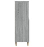 VidaXL Hoge kast 60x36x110 cm bewerkt hout grijs sonoma eikenkleurig