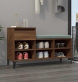 VidaXL Schoenenkast 102x36x60 cm bewerkt hout bruineikenkleurig