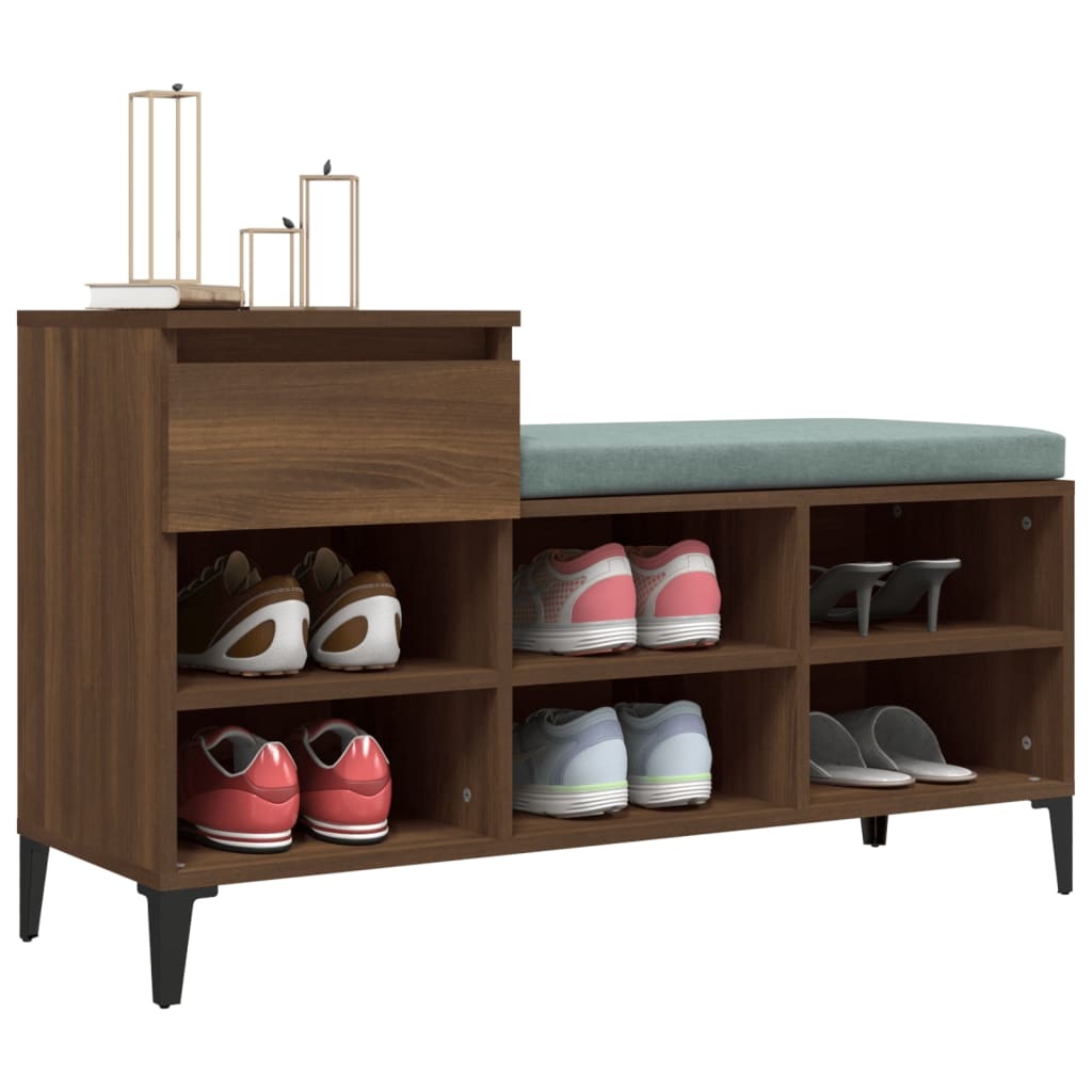 VidaXL Schoenenkast 102x36x60 cm bewerkt hout bruineikenkleurig