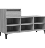 VidaXL Schoenenkast 102x36x60 cm bewerkt hout sonoma grijs