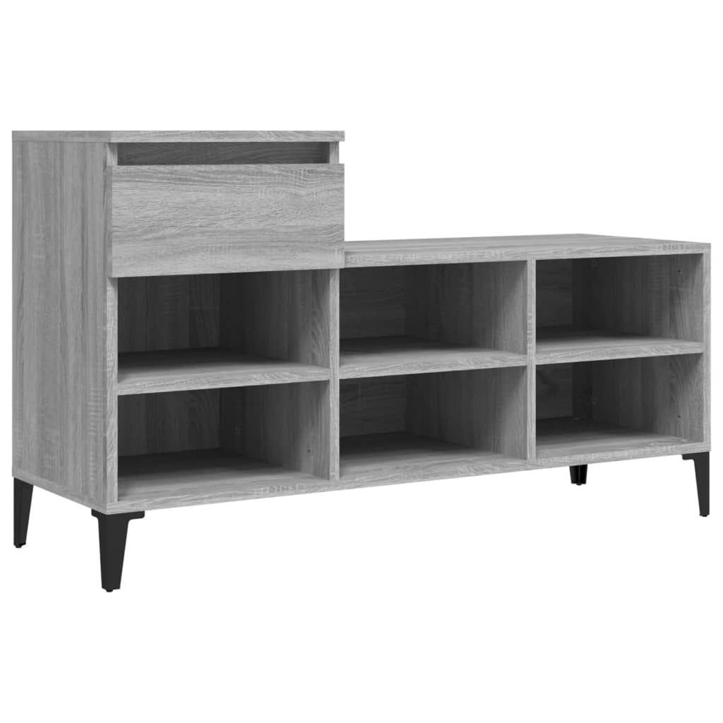 VidaXL Schoenenkast 102x36x60 cm bewerkt hout sonoma grijs