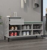 VidaXL Schoenenkast 102x36x60 cm bewerkt hout sonoma grijs