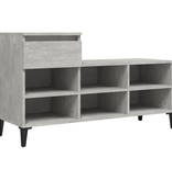 VidaXL Schoenenkast 102x36x60 cm bewerkt hout betongrijs