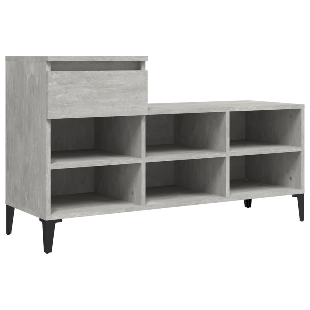 VidaXL Schoenenkast 102x36x60 cm bewerkt hout betongrijs