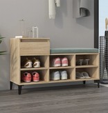 vidaXL Schoenenkast 102x36x60 cm bewerkt hout sonoma eikenkleurig