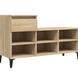 vidaXL Schoenenkast 102x36x60 cm bewerkt hout sonoma eikenkleurig