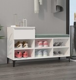 VidaXL Schoenenkast 102x36x60 cm bewerkt hout wit