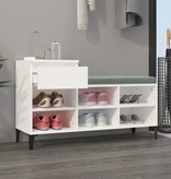 VidaXL Schoenenkast 102x36x60 cm bewerkt hout wit