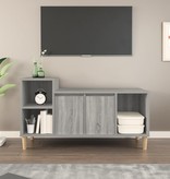 vidaXL Tv-meubel 100x35x55 cm bewerkt hout grijs sonoma eikenkleurig