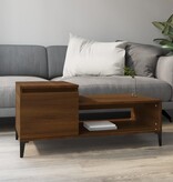 VidaXL Salontafel 100x50x45 cm bewerkt hout bruineiken