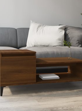 VidaXL Salontafel 100x50x45 cm bewerkt hout bruineiken