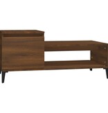 VidaXL Salontafel 100x50x45 cm bewerkt hout bruineiken