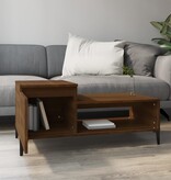 VidaXL Salontafel 100x50x45 cm bewerkt hout bruineiken