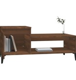 VidaXL Salontafel 100x50x45 cm bewerkt hout bruineiken