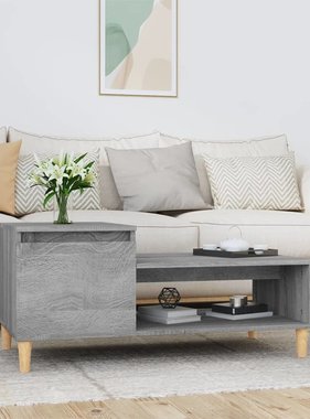 VidaXL Salontafel 100x50x45 cm bewerkt hout grijs sonoma