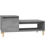 VidaXL Salontafel 100x50x45 cm bewerkt hout grijs sonoma