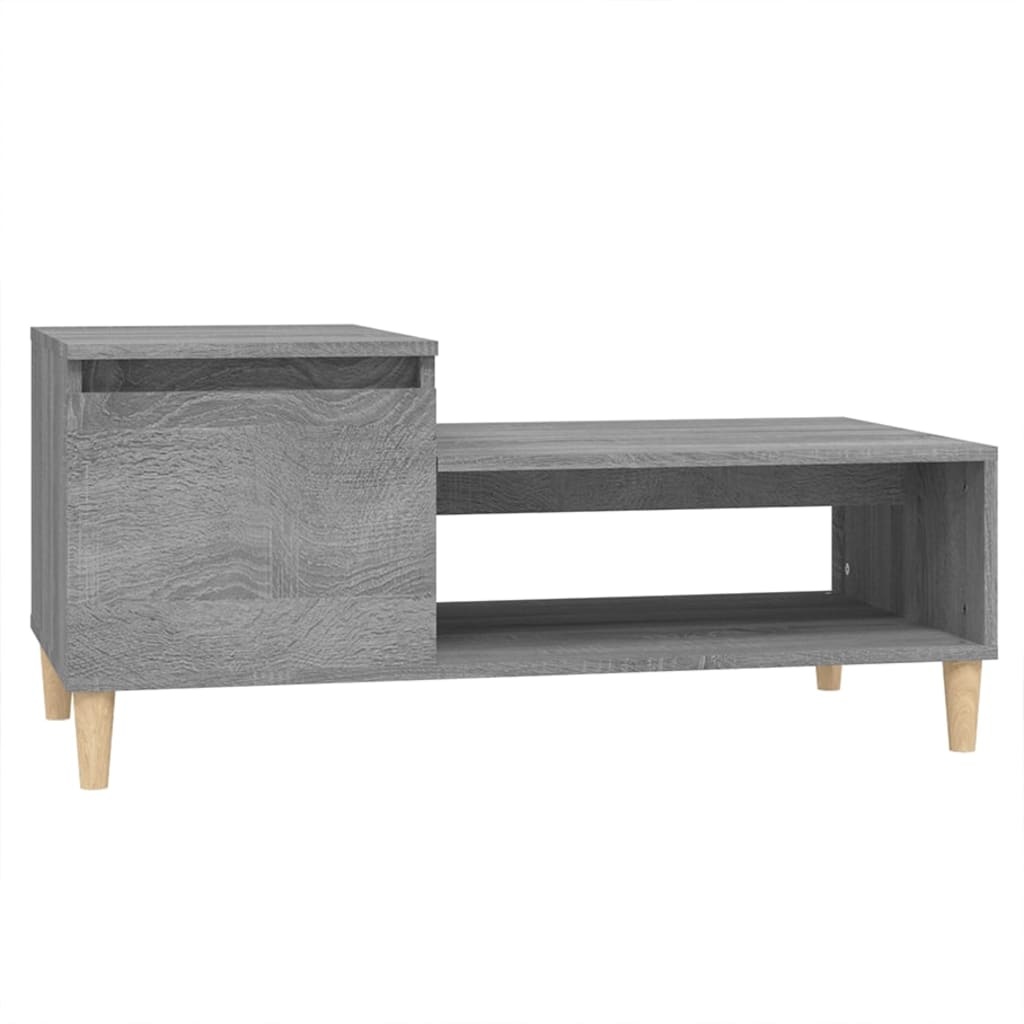VidaXL Salontafel 100x50x45 cm bewerkt hout grijs sonoma