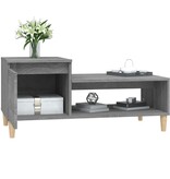 VidaXL Salontafel 100x50x45 cm bewerkt hout grijs sonoma