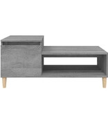 VidaXL Salontafel 100x50x45 cm bewerkt hout grijs sonoma