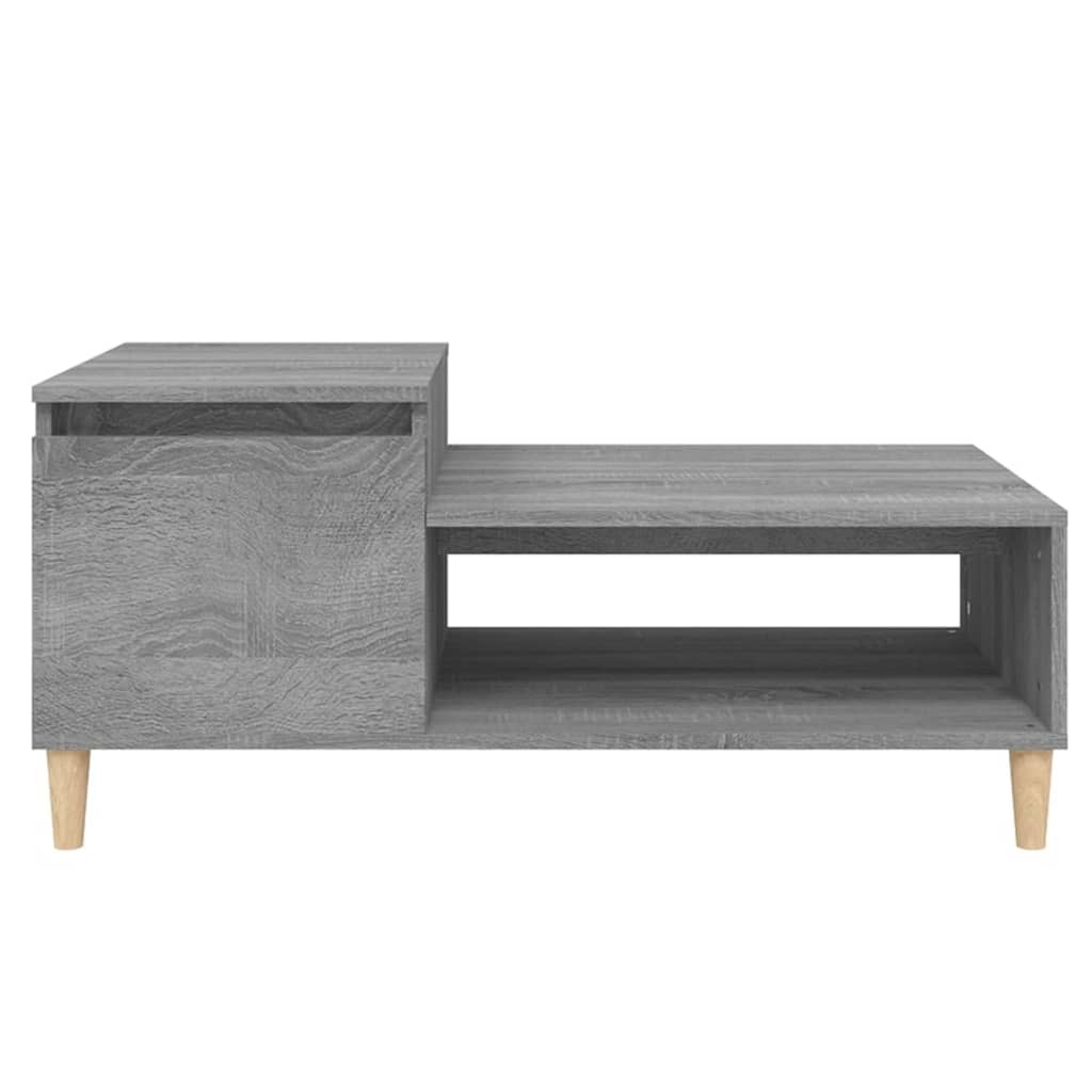VidaXL Salontafel 100x50x45 cm bewerkt hout grijs sonoma
