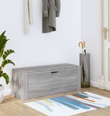 VidaXL Wandschoenenkast 100x35x38 cm bewerkt hout grijs sonoma