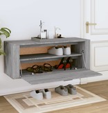 VidaXL Wandschoenenkast 100x35x38 cm bewerkt hout grijs sonoma