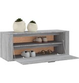VidaXL Wandschoenenkast 100x35x38 cm bewerkt hout grijs sonoma