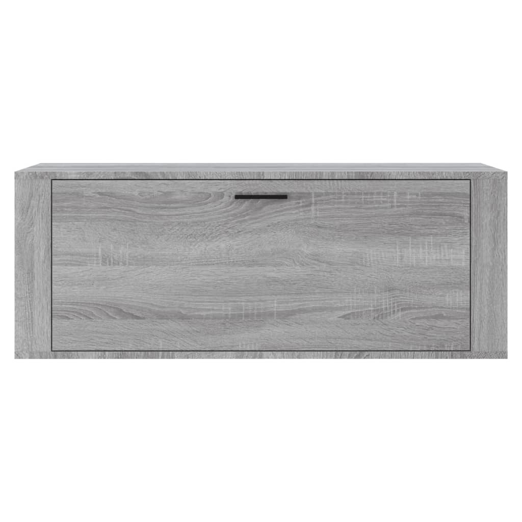 VidaXL Wandschoenenkast 100x35x38 cm bewerkt hout grijs sonoma