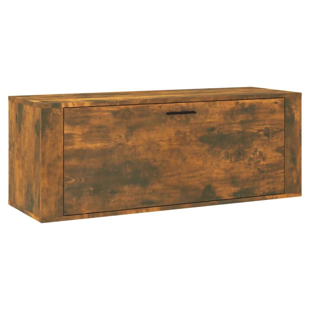 VidaXL Schoenenkast wandgemonteerd 100x35x38 cm bewerkt hout eiken
