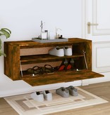 VidaXL Schoenenkast wandgemonteerd 100x35x38 cm bewerkt hout eiken