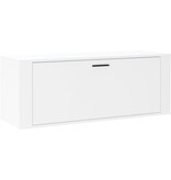 VidaXL Wandschoenenkast 100x35x38 cm bewerkt hout wit