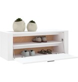 VidaXL Wandschoenenkast 100x35x38 cm bewerkt hout wit