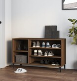 VidaXL Schoenenkast 102x36x60 cm bewerkt hout bruineikenkleurig