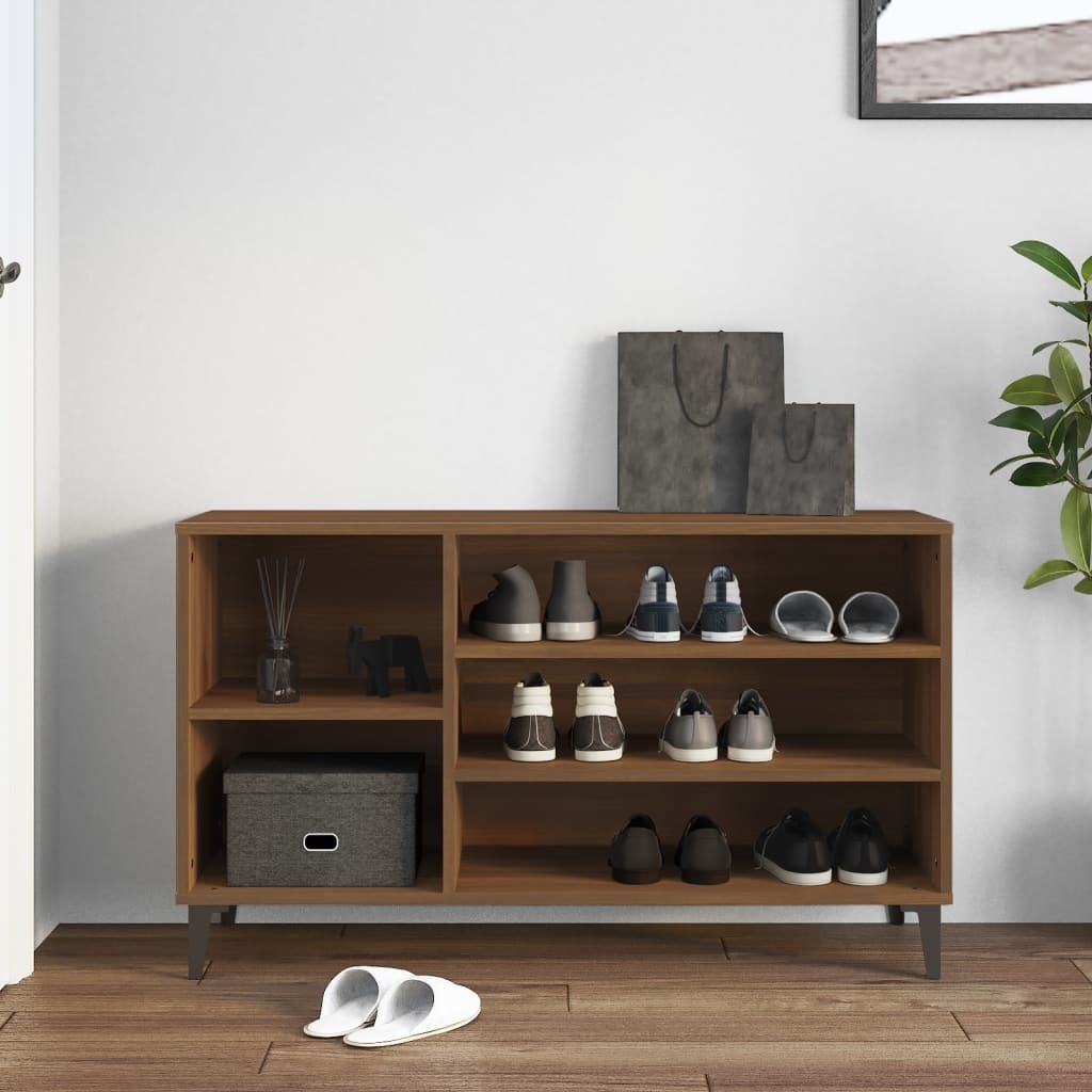 VidaXL Schoenenkast 102x36x60 cm bewerkt hout bruineikenkleurig