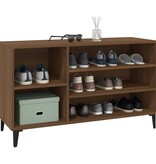 VidaXL Schoenenkast 102x36x60 cm bewerkt hout bruineikenkleurig