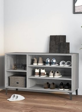 VidaXL Schoenenkast 102x36x60 cm bewerkt hout sonoma grijs