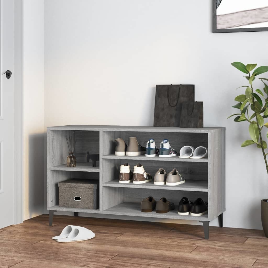 VidaXL Schoenenkast 102x36x60 cm bewerkt hout sonoma grijs
