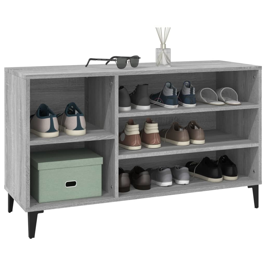 VidaXL Schoenenkast 102x36x60 cm bewerkt hout sonoma grijs