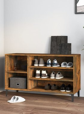 VidaXL Schoenenkast 102x36x60 cm bewerkt hout gerookt eikenkleurig