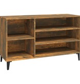 VidaXL Schoenenkast 102x36x60 cm bewerkt hout gerookt eikenkleurig