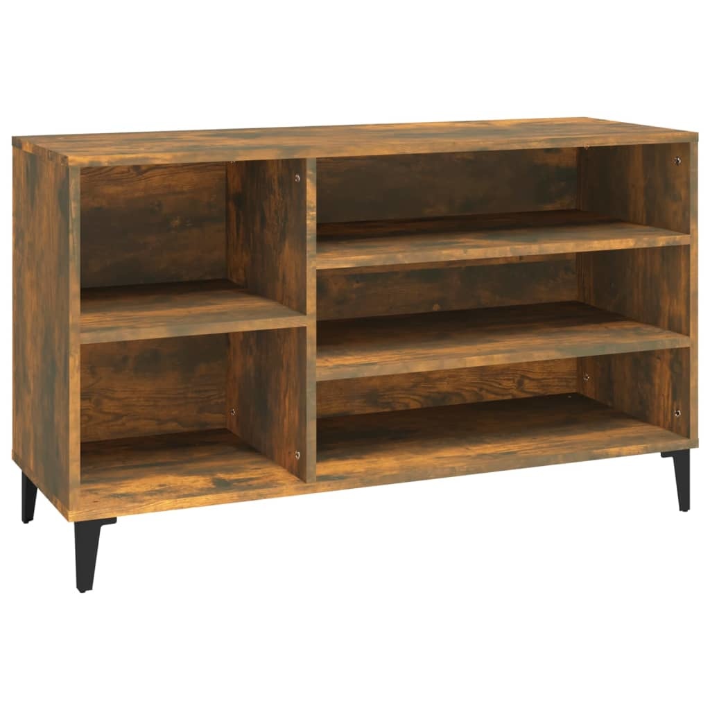 VidaXL Schoenenkast 102x36x60 cm bewerkt hout gerookt eikenkleurig