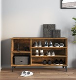 VidaXL Schoenenkast 102x36x60 cm bewerkt hout gerookt eikenkleurig