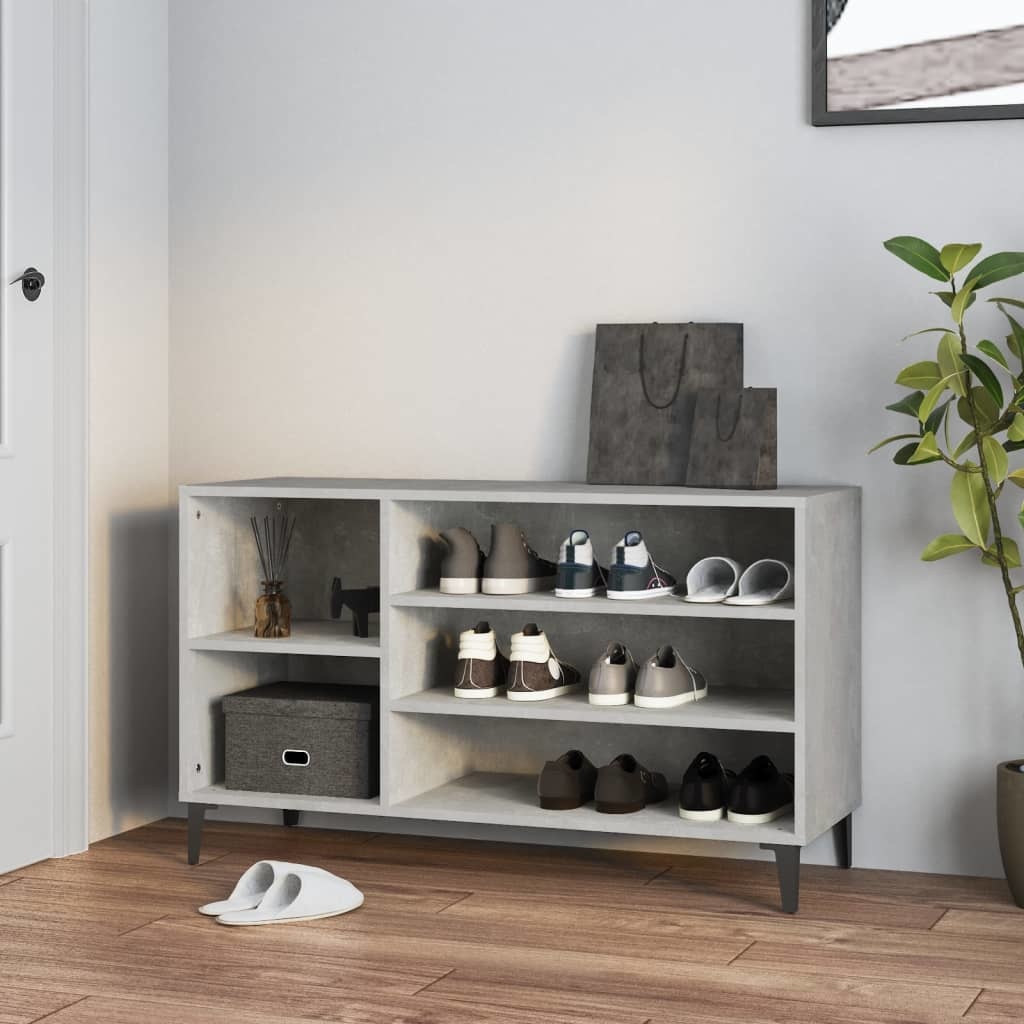 VidaXL Schoenenkast 102x36x60 cm bewerkt hout betongrijs