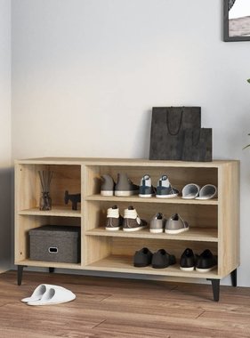 VidaXL Schoenenkast 102x36x60 cm bewerkt hout sonoma eikenkleurig