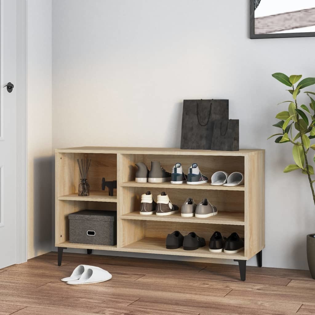 VidaXL Schoenenkast 102x36x60 cm bewerkt hout sonoma eikenkleurig